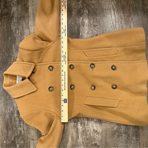 Kristen Blake Wool Cashmere Blend Camel Pea Coat XS Petite - Picture 5 of 8